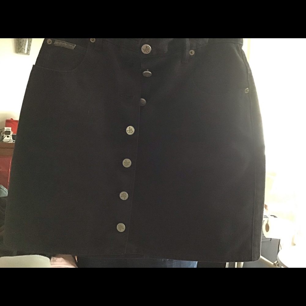Calvin Klein Black jean skirt